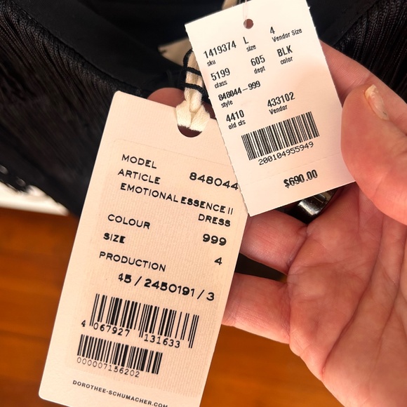 Dorothee Schumacher Black Fringe Dress - Picture 2 of 4